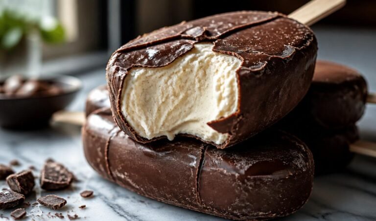 4-Ingredient Healthy Magnums (Guilt-Free Ice Cream Bars)
