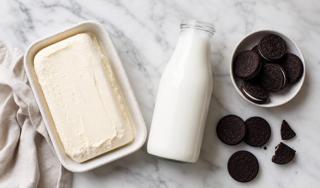 Ingredients of
Homemade Cookie Milkshake
