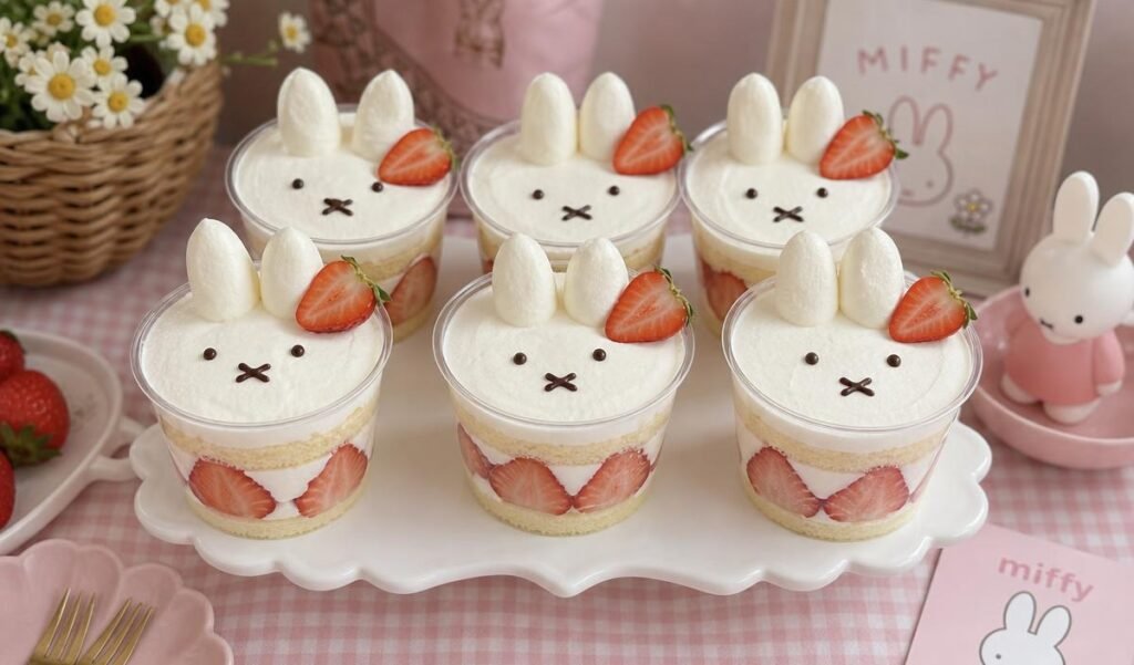 How to Make Mini Miffy Strawberry Shortcake Cups