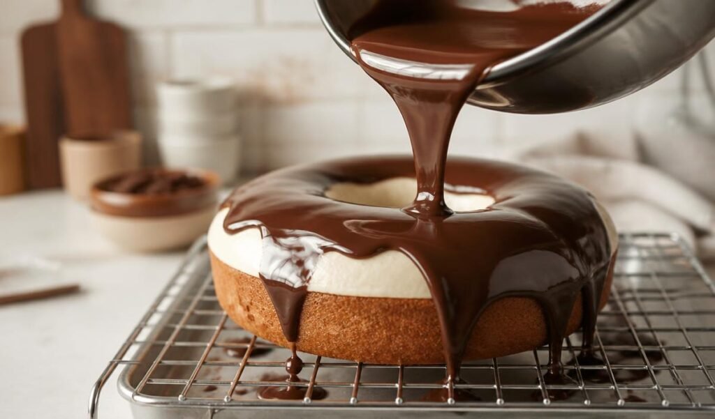 How to Make Chocolate Velvet Doughnut Cakes