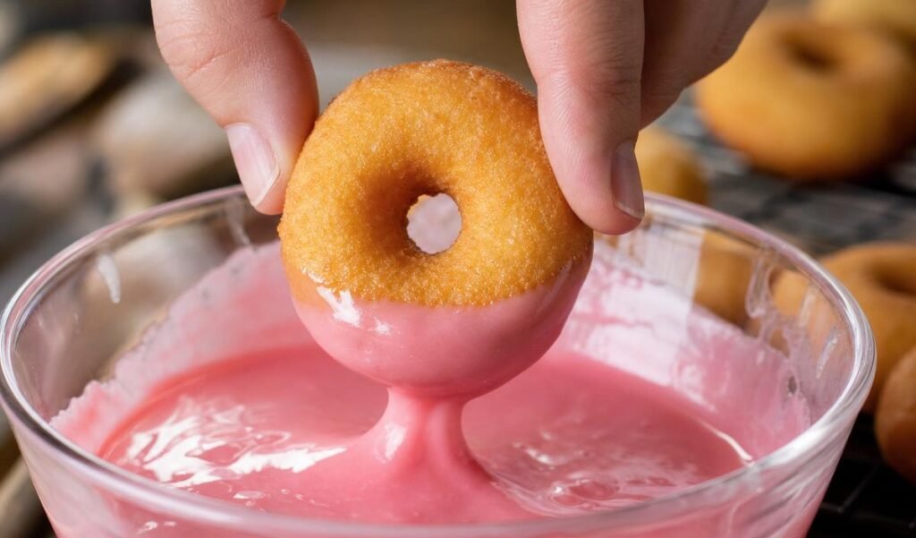 How to Make Mini Pink Cake Doughnuts
