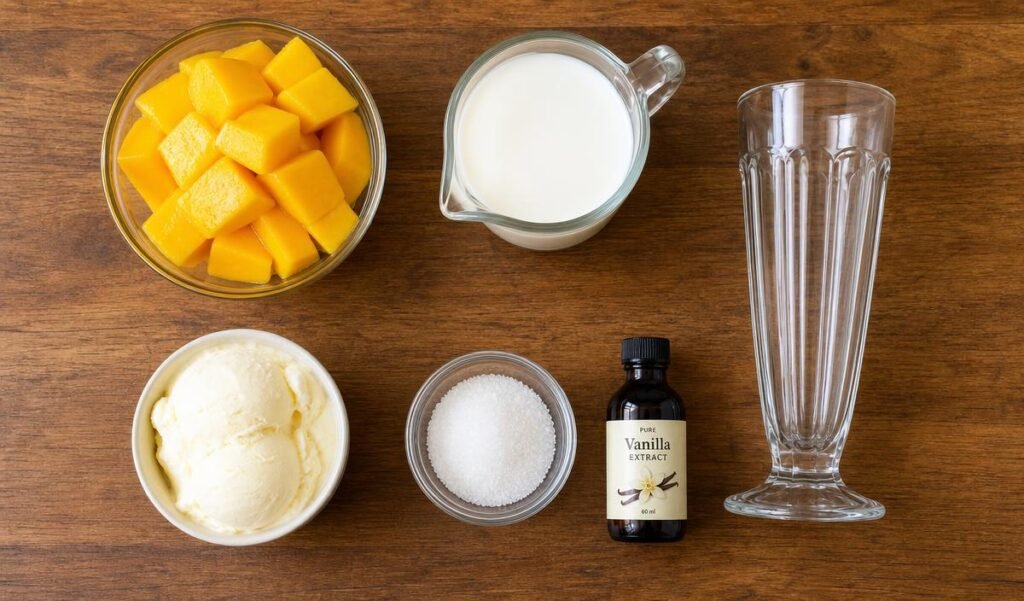 Ingredients of
Mango Milkshake