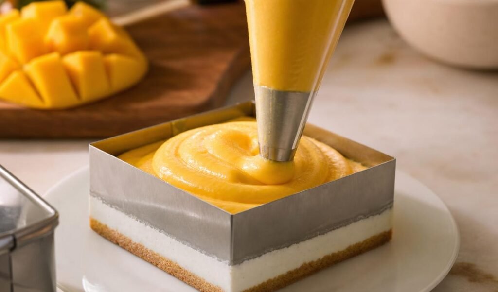 How to Make Individual No-Bake Mini Mango Layer Cakes