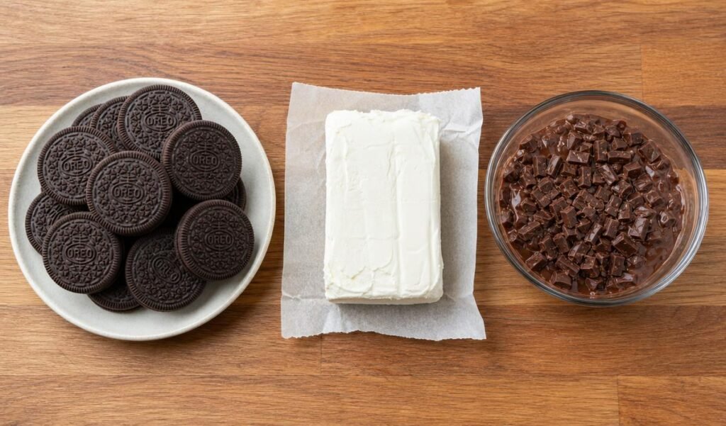 Ingredients of
`Easy 3-Ingredient Oreo Chocolate Balls (No-Bake Recipe)`