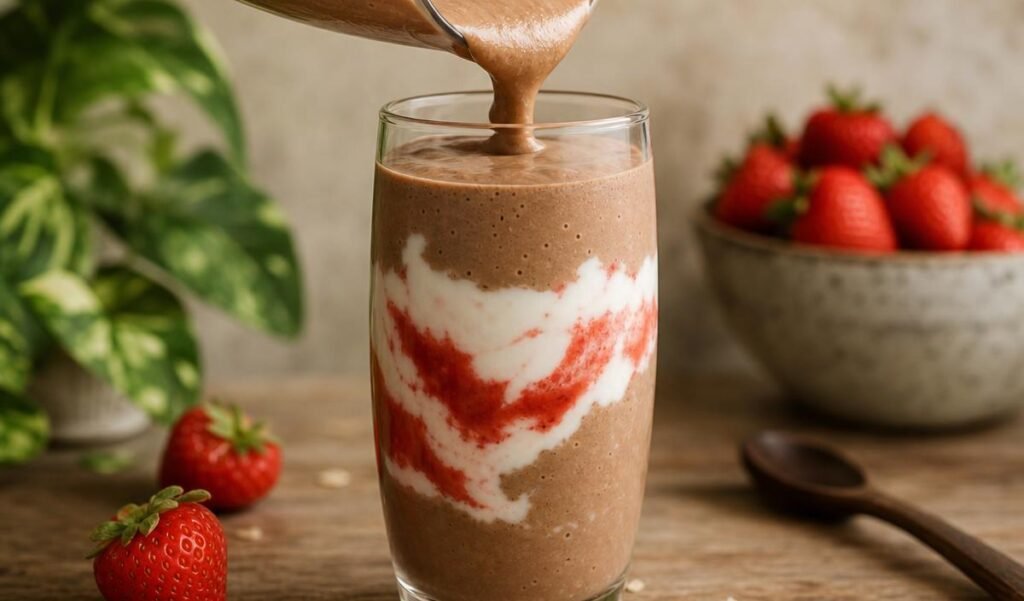 How to Make Chocolate Strawberry Smoothie