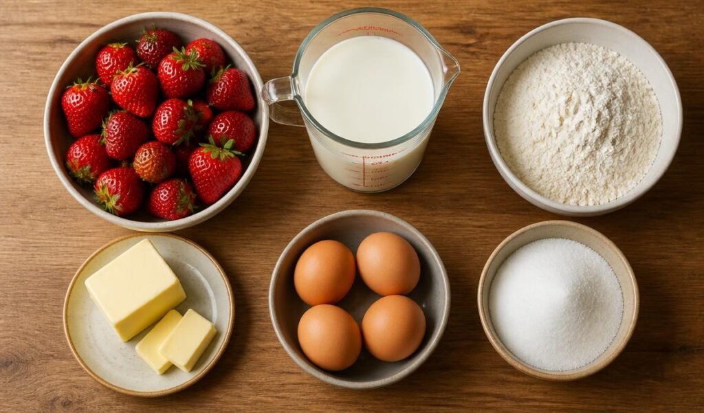 Ingredients of 
Strawberry Swiss Roll