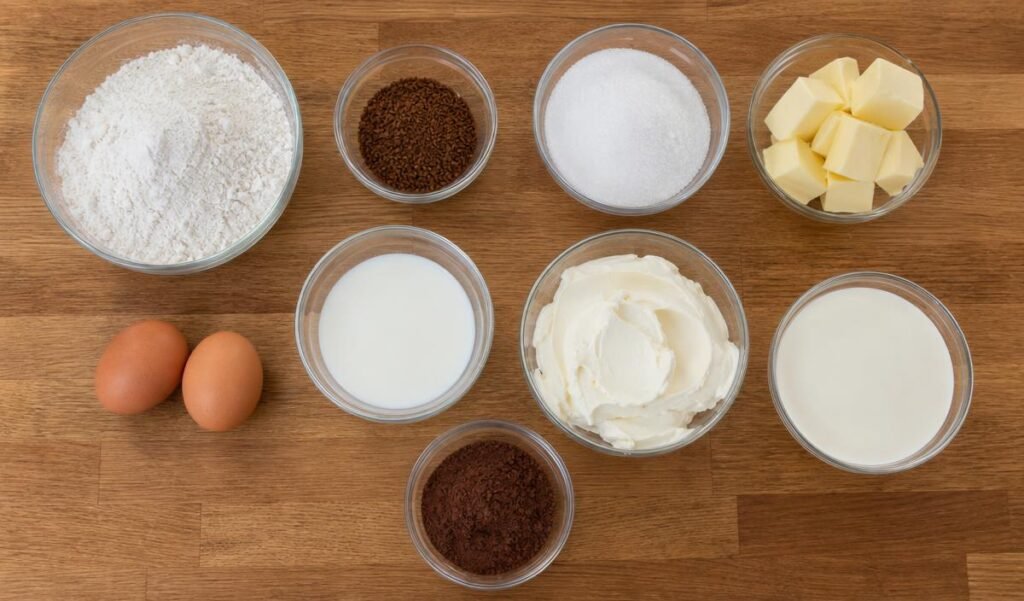 Ingredients of
Tiramisu Cupcakes