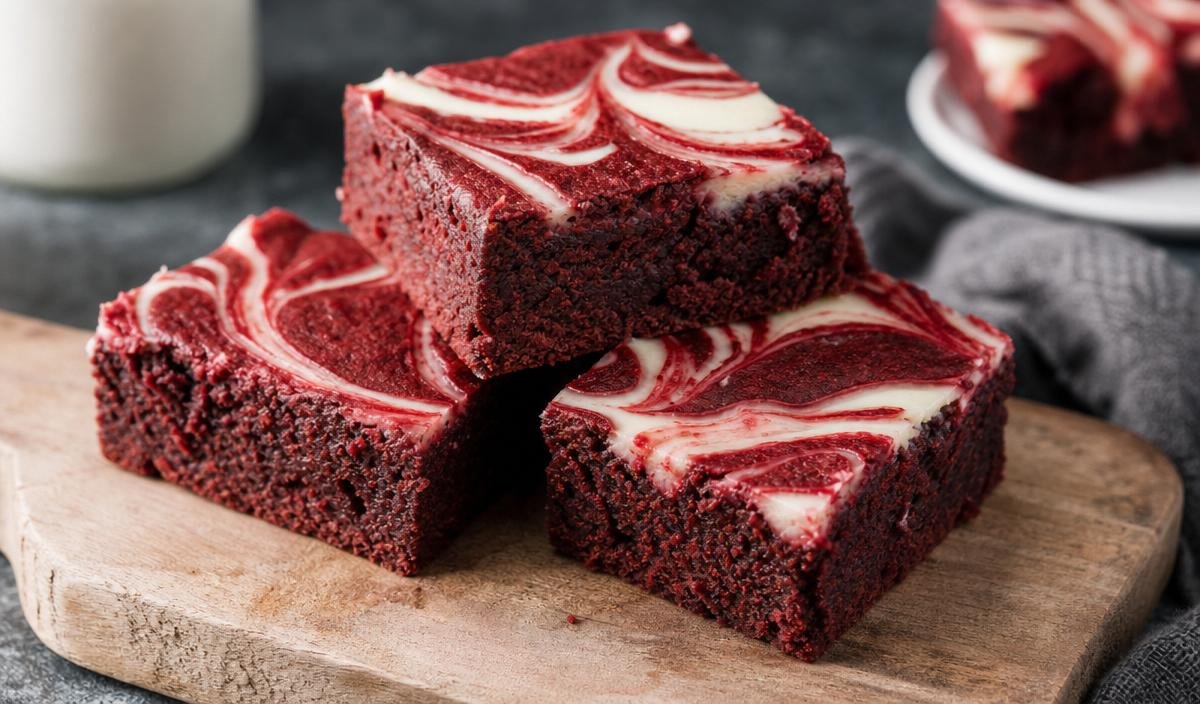 Ultra-Fudgy Red Velvet Brownies Recipe with Cream Cheese