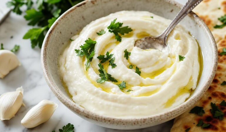 Fluffy toum garlic sauce
