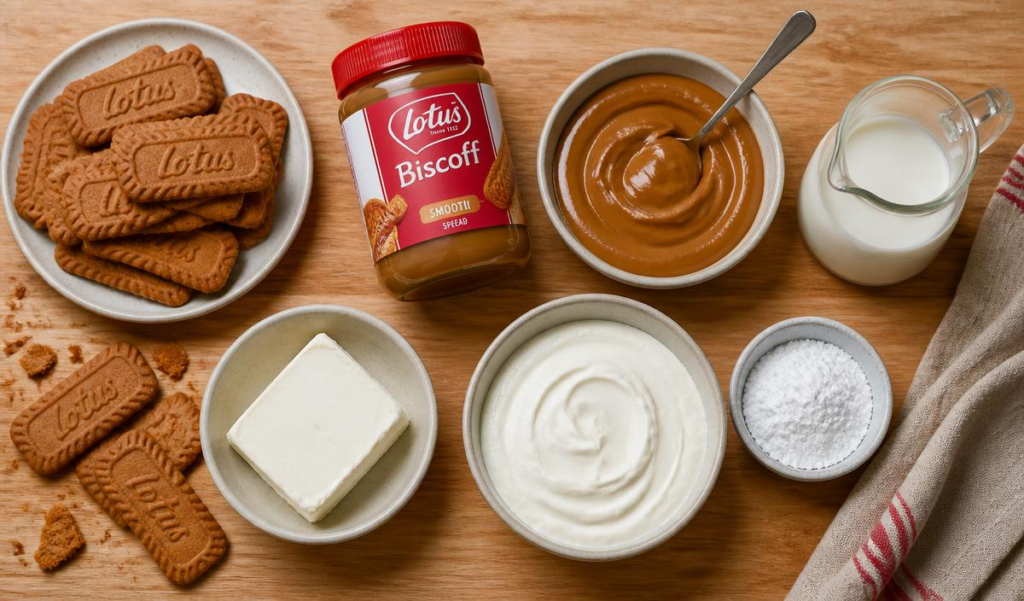 infredients of

How to Make No-Bake Biscoff Roll