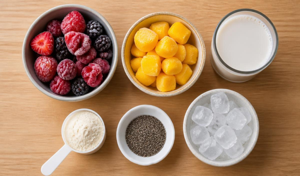 ingredients of
Berry Smoothie Bowl