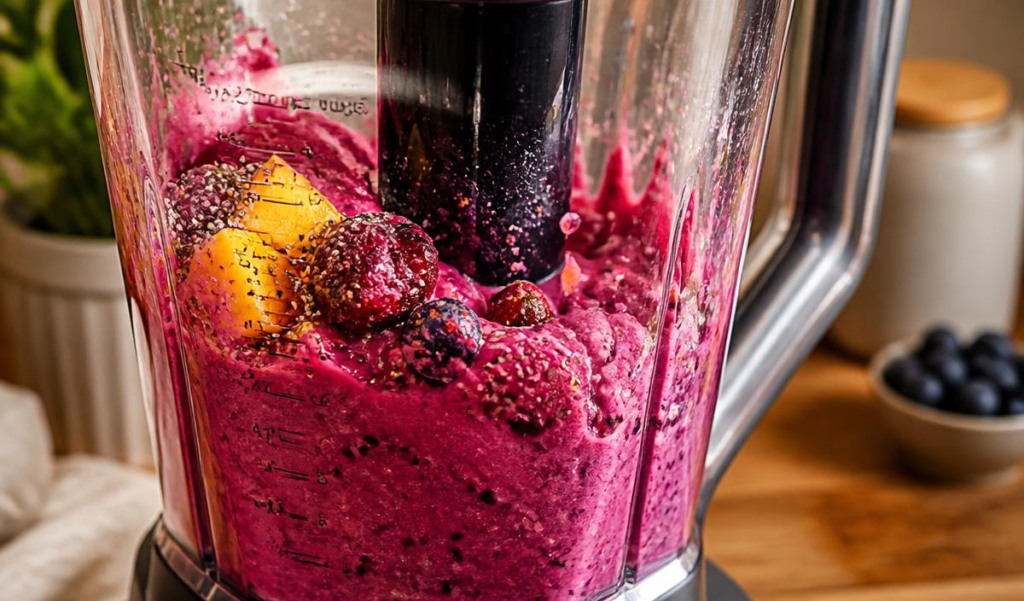 Last step of
Berry Smoothie Bowl
