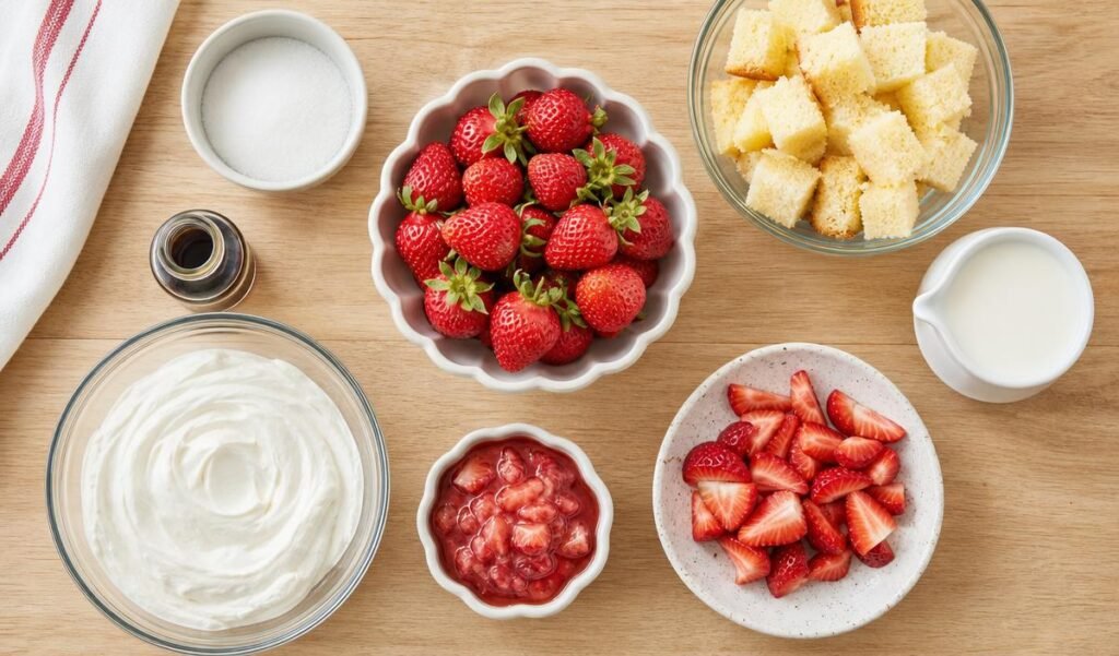 Ingredients of
Cute Mini Miffy Strawberry Shortcake Cups Recipe