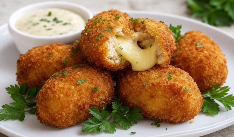 Cheesy Chicken Croquettes