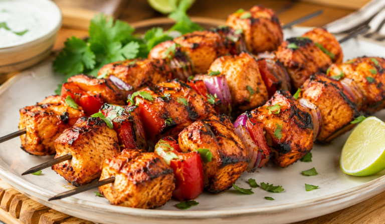 Juicy Air Fryer Chicken Tikka Skewers