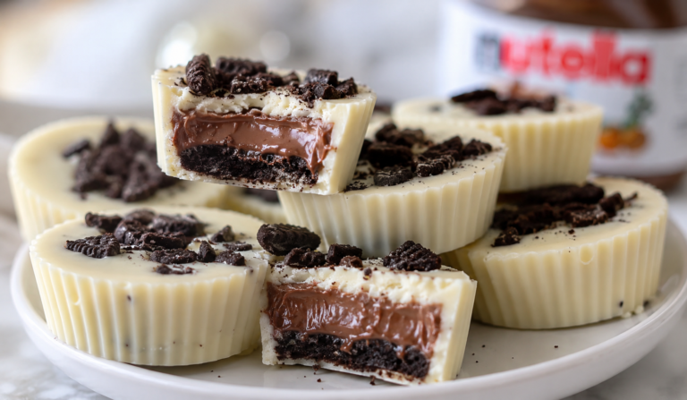 White Chocolate Nutella Oreo Cups (3 ingredients)