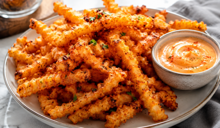Crispy Homemade Peri Peri Crinkle Cut Fries
