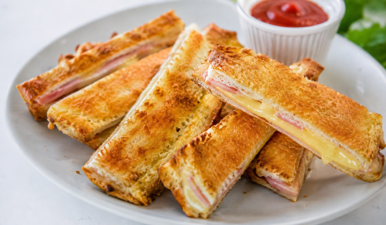 Cheese and Ham Toastie Dippers (5ingredients)