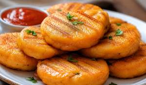 bites bread potato