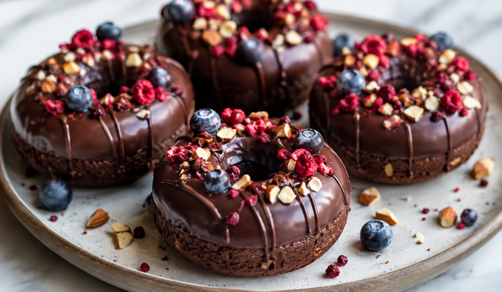 dark choclate donut