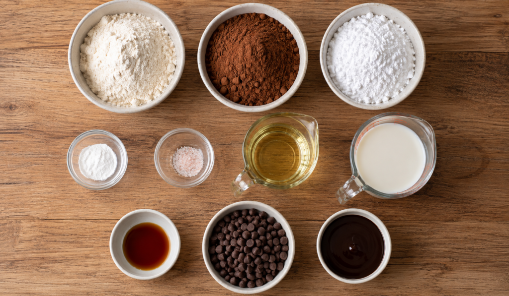 ingredients of brownie
