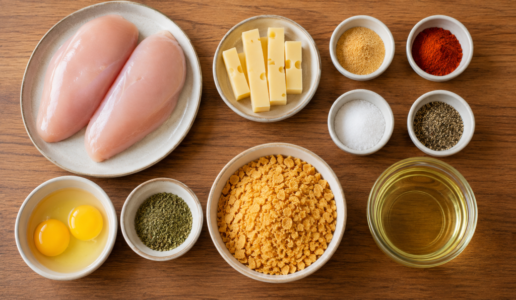 ingredients
of  cheese chicken
