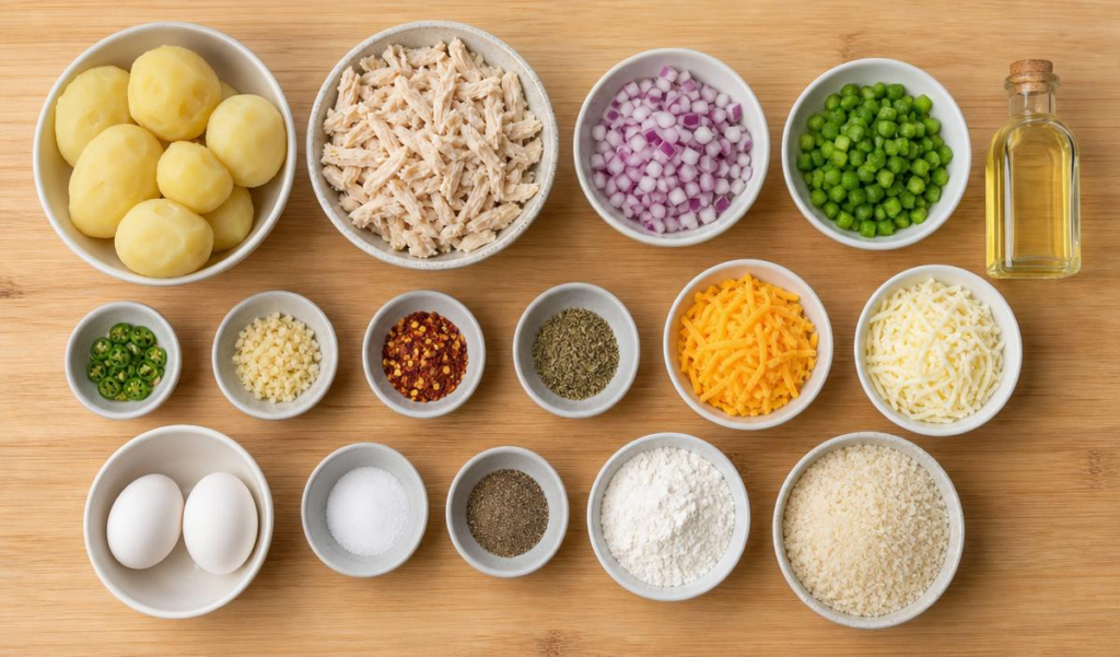 Cheesy Chicken Croquettes ingredients