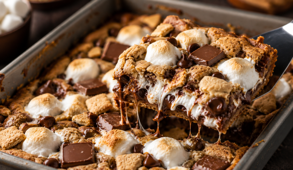 loaded smores cookie